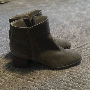 Lucky Brand brown/beige suede booties - LIKE NEW - Barely Worn